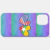 USA Myanmar Love Hearts Case-Mate iPhone Case (Achterkant / Rechts)