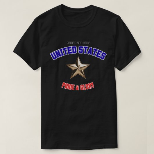USA National Pride Edition Basic Donkere T-Shirt (Design voorkant)
