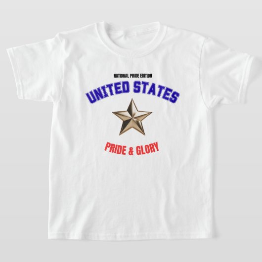 USA National Pride Edition Kinderen Basic T-Shirt (Laagn)