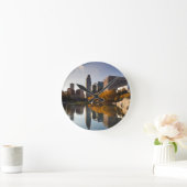 USA, Nebraska, Omaha, Gene Leahy Mall, Skyline Ronde Klok (Huis)