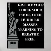 Usa New Colossus Statue Of Liberty Anti-racism  Poster (Voorkant)