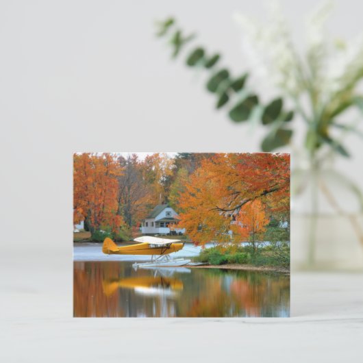 USA, New England, New Hampshire. Float Plane Briefkaart (Staand voorkant)