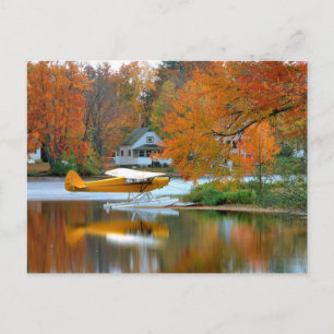 USA, New England, New Hampshire. Float Plane Briefkaart