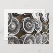 USA, New Mexico, Prewitt: Auto Hubcaps / Rt. 66 Briefkaart (Voorkant / Achterkant)