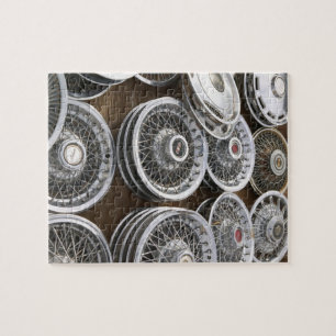 USA, New Mexico, Prewitt: Auto Hubcaps / Rt. 66 Legpuzzel