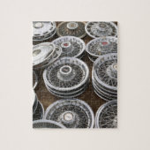 USA, New Mexico, Prewitt: Auto Hubcaps / Rt. 66 Legpuzzel (Verticaal)