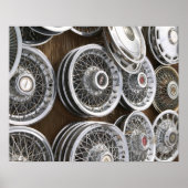 USA, New Mexico, Prewitt: Auto Hubcaps / Rt. 66 Poster (Voorkant)