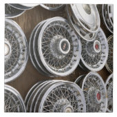 USA, New Mexico, Prewitt: Auto Hubcaps / Rt. 66 Tegeltje (Voorkant)