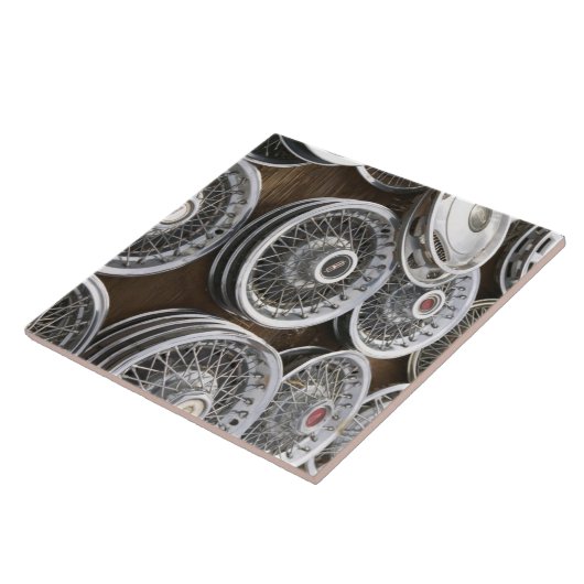 USA, New Mexico, Prewitt: Auto Hubcaps / Rt. 66 Tegeltje (Zijkant)