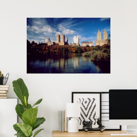 USA, New York City, Central Park, Lake Poster (Thuiskantoor)