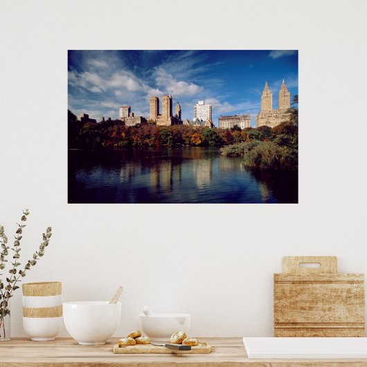 USA, New York City, Central Park, Lake Poster (Keuken)
