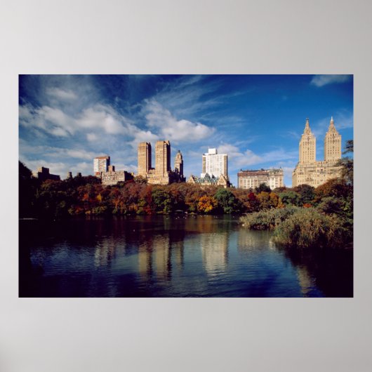USA, New York City, Central Park, Lake Poster (Voorkant)