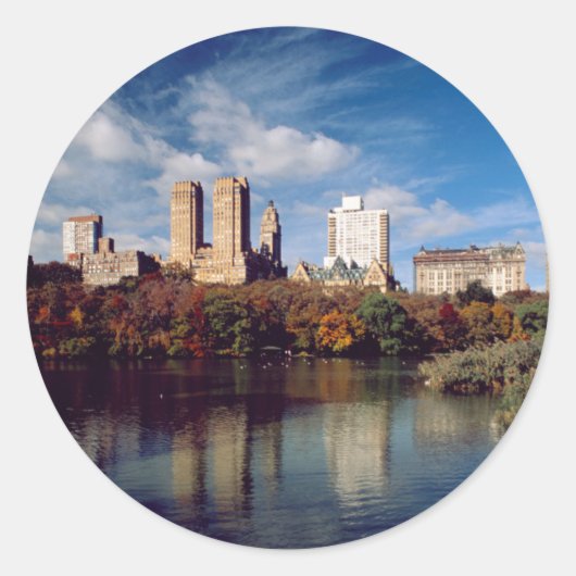 USA, New York City, Central Park, Lake Ronde Sticker (Voorkant)