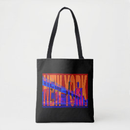 USA New York City Manhattan Silhouette boodschappe Tote Bag