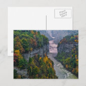 USA, New York, Letchworth State Park. de rivier en Briefkaart (Voorkant / Achterkant)