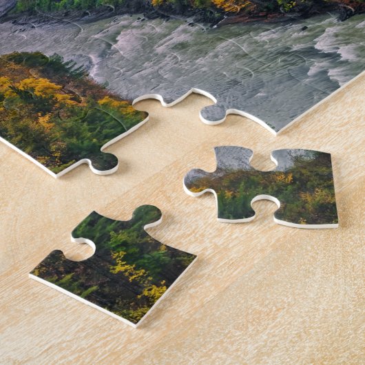 USA, New York, Letchworth State Park. de rivier en Legpuzzel (Zijkant)