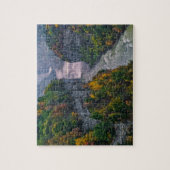 USA, New York, Letchworth State Park. de rivier en Legpuzzel (Verticaal)