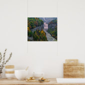 USA, New York, Letchworth State Park. de rivier en Poster (Keuken)