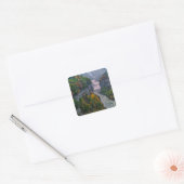 USA, New York, Letchworth State Park. de rivier en Vierkante Sticker (Envelop)