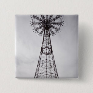 USA, New York, New York City, Brooklyn: Coney Vierkante Button 5,1 Cm