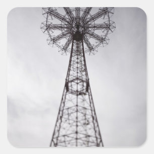 USA, New York, New York City, Brooklyn: Coney Vierkante Sticker