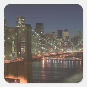 USA, New York, New York City, Manhattan: 10 Vierkante Sticker