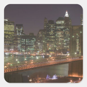 USA, New York, New York City, Manhattan: 11 Vierkante Sticker