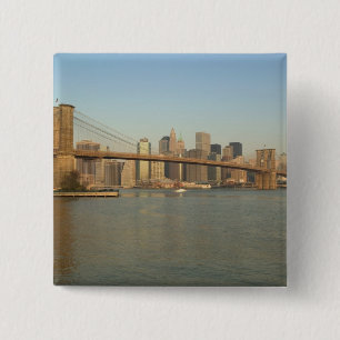 USA, New York, New York City, Manhattan: 13 Vierkante Button 5,1 Cm