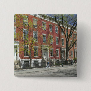 USA, New York, New York City, Manhattan: 25 Vierkante Button 5,1 Cm