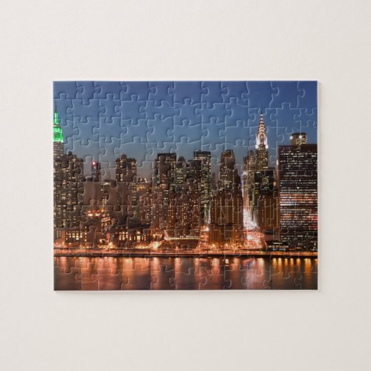 USA, New York, New York City, Manhattan: antenne Legpuzzel (Horizontaal)