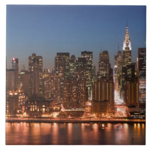 USA, New York, New York City, Manhattan: antenne Tegeltje