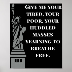 Usa Nieuwe Kolossus Standbeeld Van Vrijheid Antira Poster