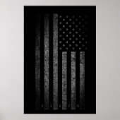 USA Noodtekst Grunge Amerikaanse vlag Poster (Voorkant)