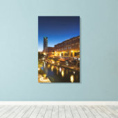 USA, Oklahoma, Oklahoma City, Bricktown Canvas Afdruk (Insitu (Houten vloer))