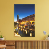 USA, Oklahoma, Oklahoma City, Bricktown Canvas Afdruk (Insitu (Woonkamer))