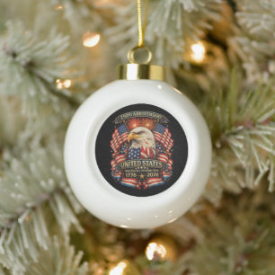 USA onafhankelijkheid 250e verjaardag 1776 2026 Keramische Bal Ornament