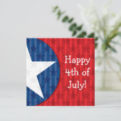 USA Onafhankelijkheidsdag 4 juli aangepaste uitnod Kaart (Staand voorkant)