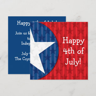 USA Onafhankelijkheidsdag 4 juli aangepaste uitnod Kaart