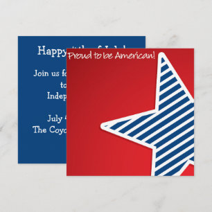 USA Onafhankelijkheidsdag 4 juli Aangepaste Uitnod Kaart