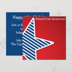 USA Onafhankelijkheidsdag 4 juli Aangepaste Uitnod Kaart