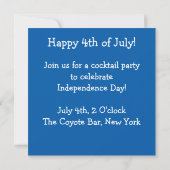 USA Onafhankelijkheidsdag 4 juli uitnodiging (Achterkant)