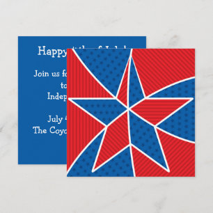 USA Onafhankelijkheidsdag 4 juli uitnodiging