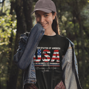 USA onbeperkt aanbod van awesomeness 4 juli T-shirt