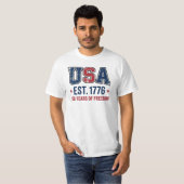 USA Opgericht 1776 Vrijheidsshirt T-shirt (Voorkant volledig)