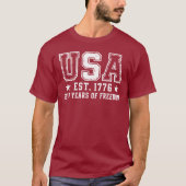 USA Opgericht 1776 Vrijheidsshirt T-shirt (Voorkant)