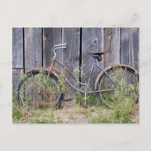 USA, Oregon, Bend. A dilapidated old bike Briefkaart (Voorkant)