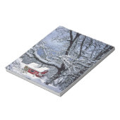 USA, Oregon, Clackamas County. Fresh snow covers Notitieblok (Linkerzijde)