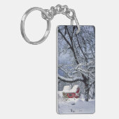 USA, Oregon, Clackamas County. Vers sneeuwdeksel Sleutelhanger (Voorkant Links)