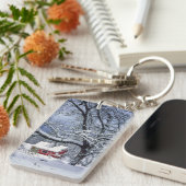 USA, Oregon, Clackamas County. Vers sneeuwdeksel Sleutelhanger (Voorkant Rechts)