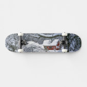 USA, Oregon, Clackamas County. verse sneeuw Skateboard (Horizontaal)